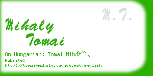 mihaly tomai business card